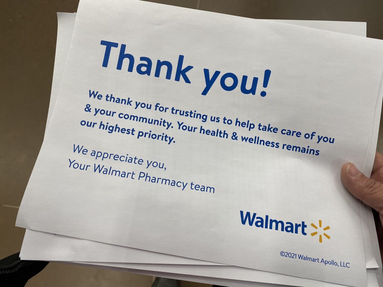 Walmart vacuna